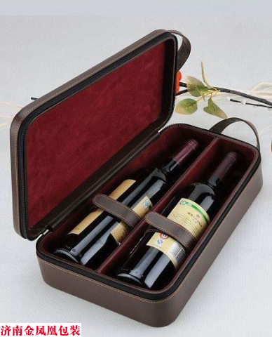 经典红酒皮盒袋 双支皮盒 红酒皮盒 双支皮盒 红酒包装盒