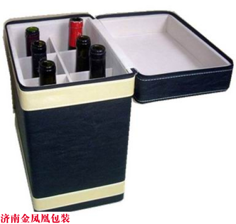 黑色六支装红酒酒盒 黑色六支装红酒酒盒 红酒包装盒