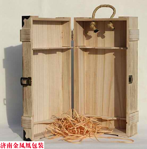 包角烤色木盒 双支烤色木盒 红酒包装盒