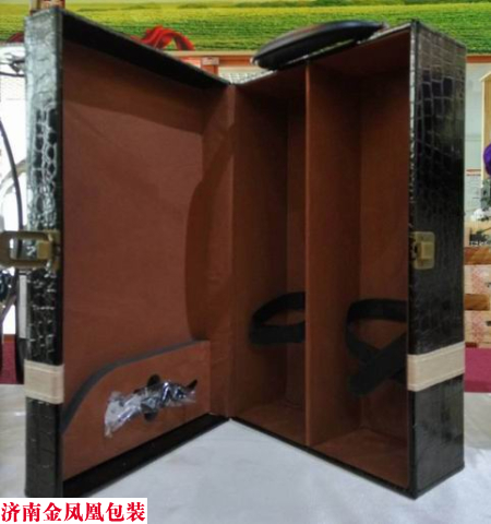 石头纹皮盒 石头纹皮盒 红酒包装盒