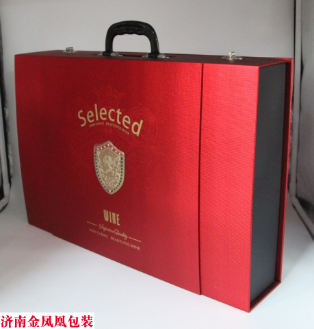 红色六只纸盒 红色六只纸盒 红酒包装盒