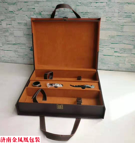 手提皮盒-棕 262 红酒包装盒